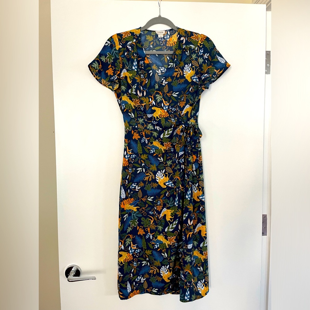 J.Crew Printed Wrap Dress